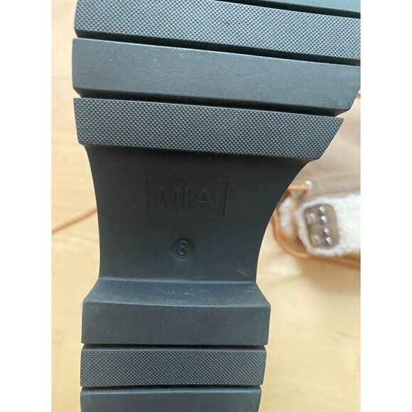 MIA BNWOT "Regis" Combat Boot shearling Hiking Womens Size 8 lace up - Picture 5 of 9